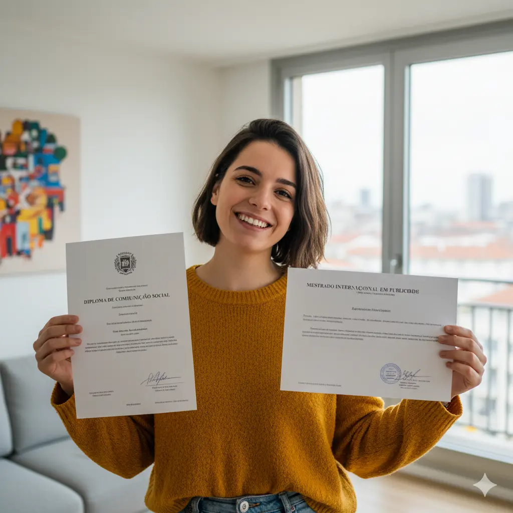 Depoimento de Gabriela F., que comprou o certificado para fazer mestrado fora do país.