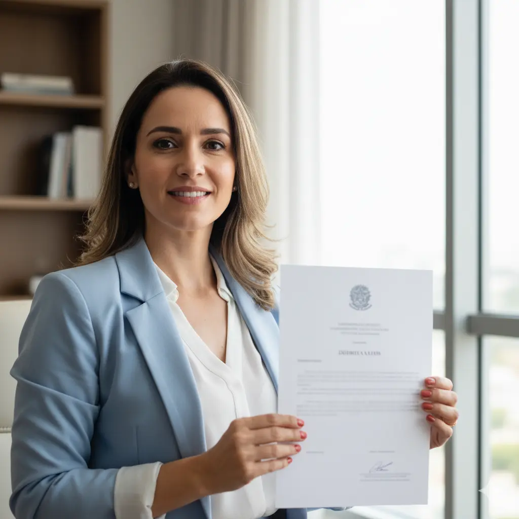 Depoimento da cliente Júlia S., administradora que usou o diploma para concurso público.