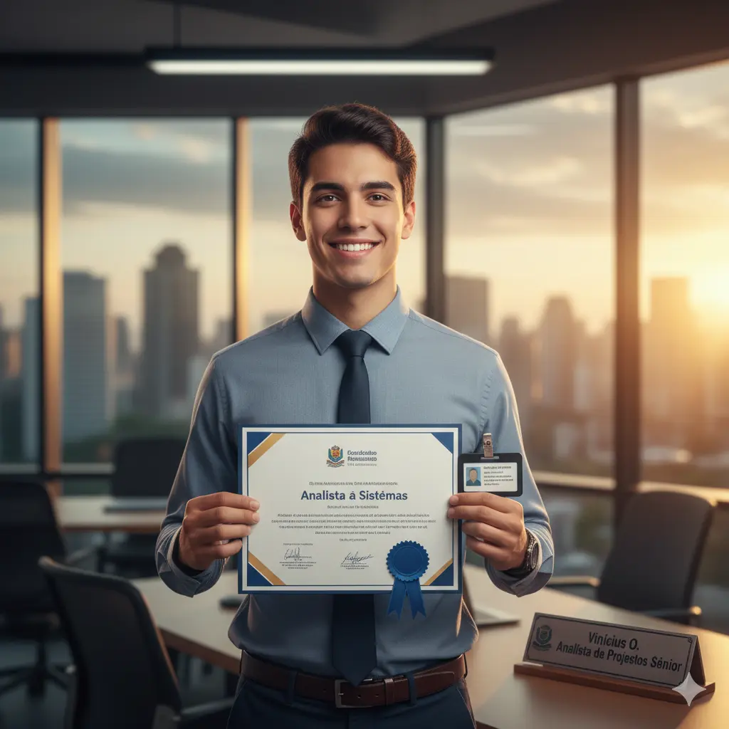 Depoimento de Vinícius O., que comprou o certificado para virar analista.